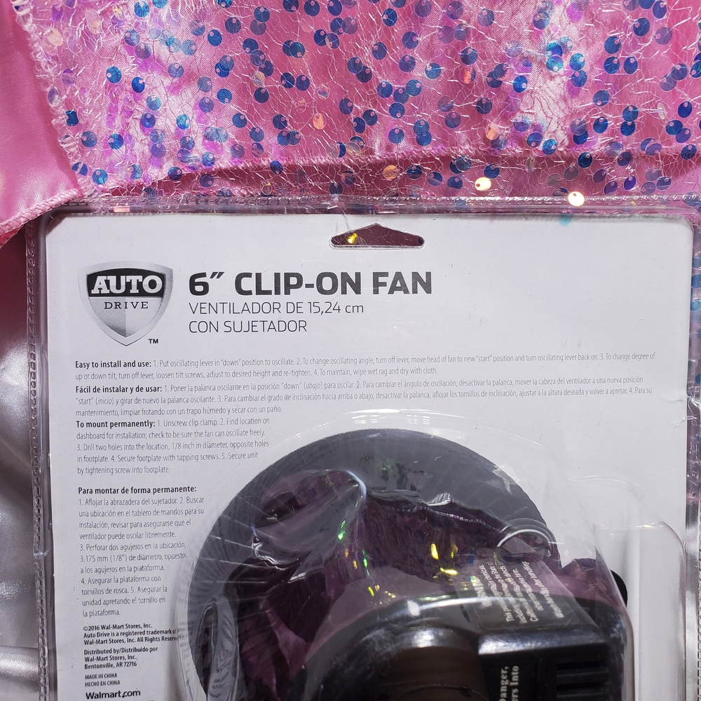 Auto Drive 6" Electronics Vehicle Clip-On Summer Travel Auto Car Fan NIB NWT - Picture 8 of 12